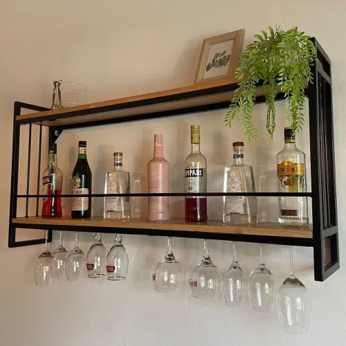 Adega 65x60x20 Bebidas prateleiras estantes bar Casa móveis