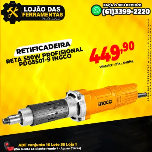 Retificadeira Reta 550w PDG5501-9 Ingco