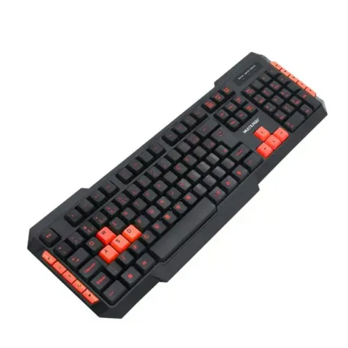Teclado Gamer com hotkeys multimídia Preto/Vermelho TC160 - Multilaser