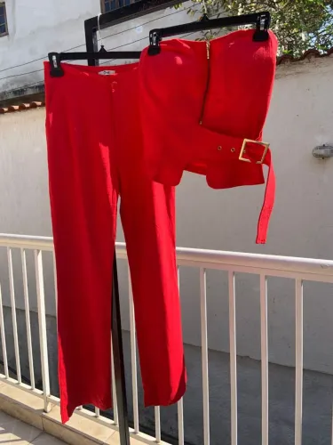 Conjunto Linho Vermelho Papú