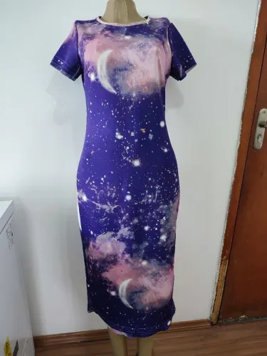 Vestido midi estampado 