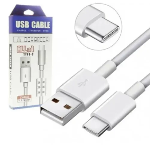 Cabo USB Tipo C para Celular - Carregamento Rápido