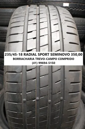 01 pneu 235/45/18 Gt Radial Sport Active Seminovo por 350,00
