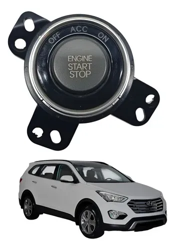 Botao Start Stop Ignicao Hyundai Santa Fe 2014 2018 Original Cinza-escuro