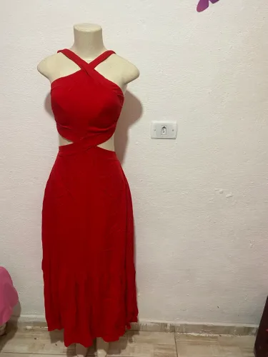 Vestido vermelho longo Natal 