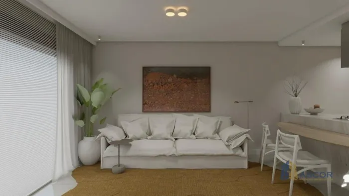 Apartamento Estúdio Mobiliado com sacada no Saco Grande - Florianópolis