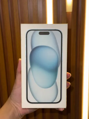 Caixa de iPhone 15 Azul 256gb