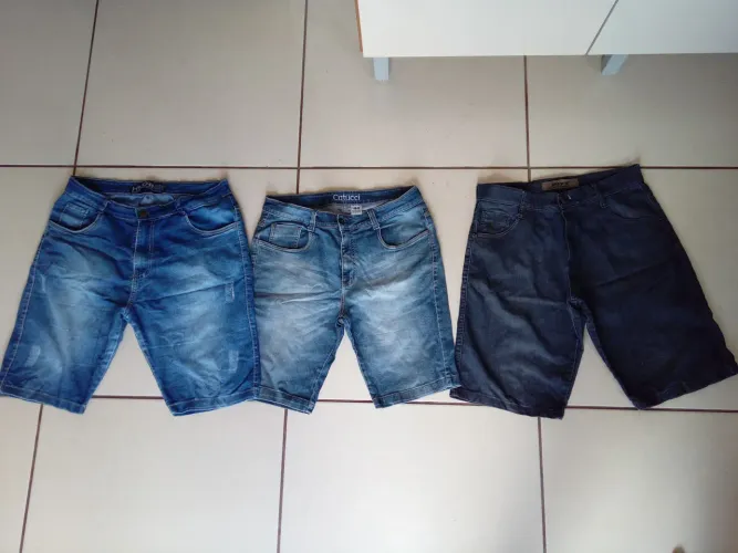 Bermuda masculina lote com tres