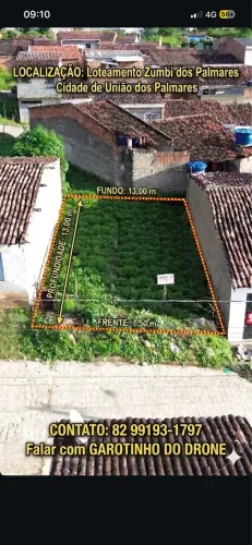 Vender terreno em união dos Palmares