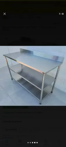 Bancada dupla inox p/ multitarefas 