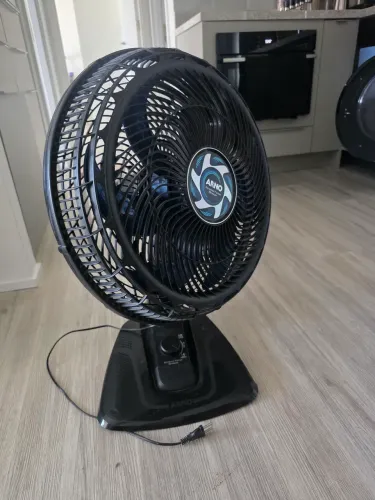 Ventilador Arno Xtreme Force VB40, 40 cm, 3 velocidades, 6 pás, Preto