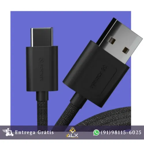 Cabo Tipo c Usb 1metro - Fortrek U111 Preto *ENTREGA GRÁTIS*