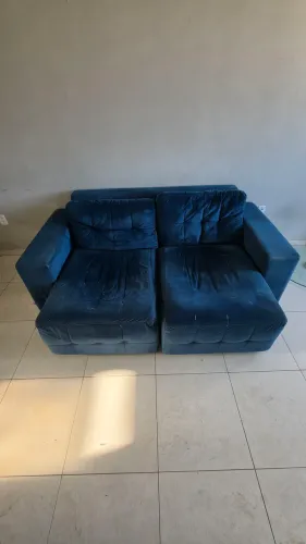 Sofá retrátil Azul