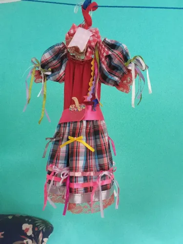 Vestido junino para 1 ano
