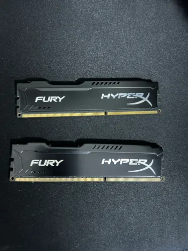 Memória Ram fury hyperx 4gb(cada) ddr3