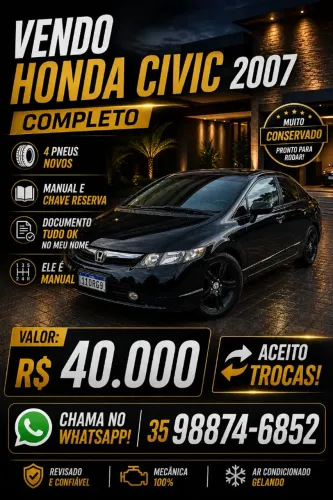 Honda Civic Sedan LXS 1.8/1.8 Flex 16V Mec. 4P 2007