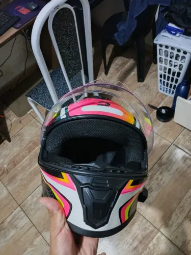 VENDO CAPACETE RACETECHHit Draw - Preto/Rosa