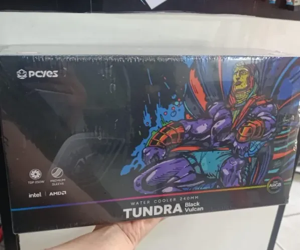 Water Cooler Pcyes Tundra Black Vulcan Argb 240mm - Wctbv240 -Instalamos - Loja Coimbra