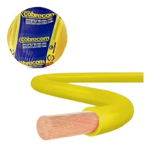 CABO FLEXÍVEL 750V 1,5MM AMARELO 100M COBRECOM