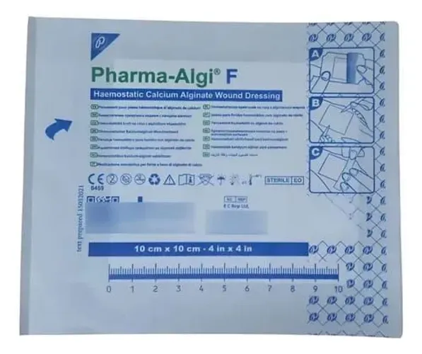 Curativo de alginato de cálcio e prata