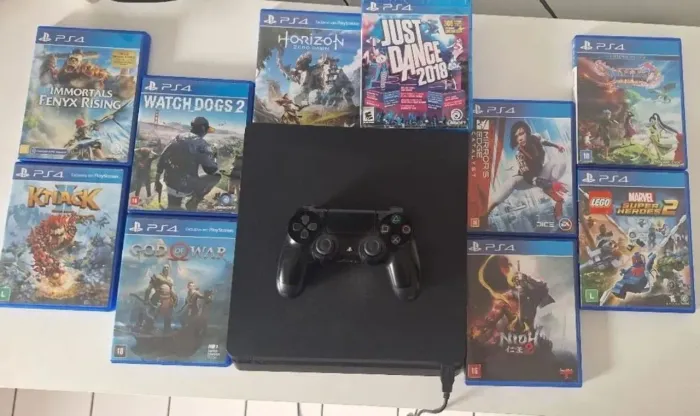 Ps4 + lote de jogos + 2 controles SEM OFERTAS ABSURDAS(ler descrição)
