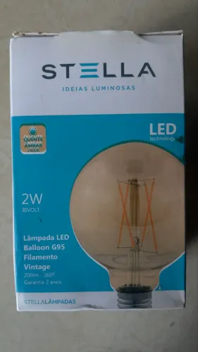 Lâmpada LED Balloon G95 Filamento Vintage 2W