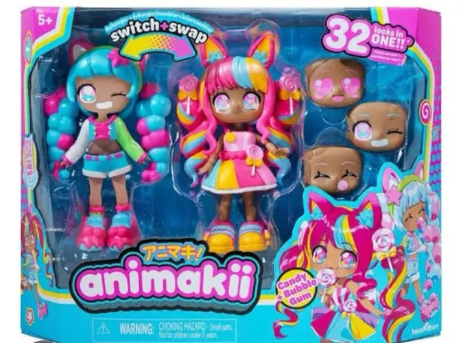 Boneca Animakii Candy & Bubble Gum da marca Multikids. 