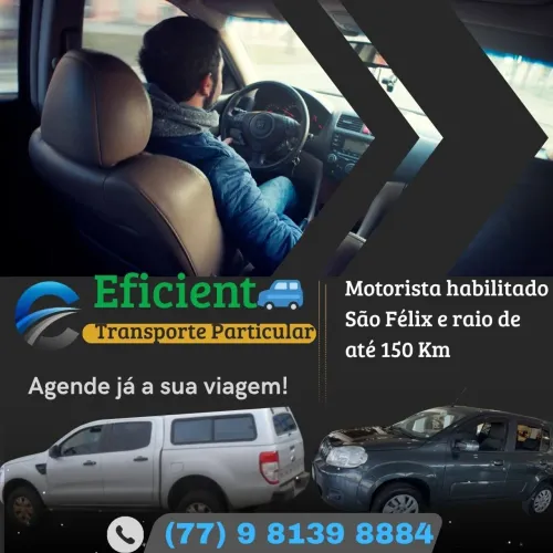 Locação e frete carro particular com motorista São Félix e região 
