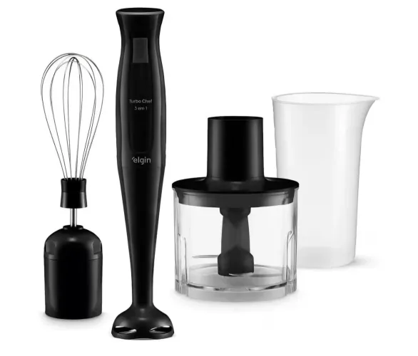 Mixer Vertical Elgin 200W | Turbo Chef, 3 em 1, Preto, 110v