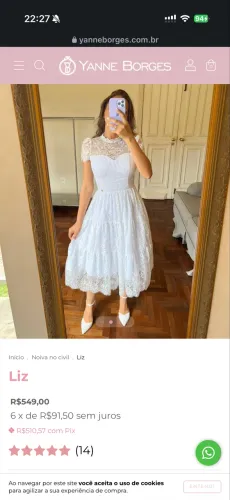 Vendo Vestido de Noiva Civil