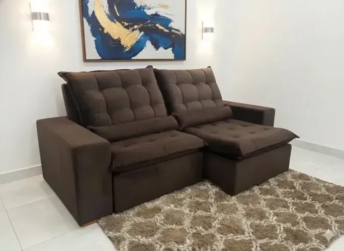 Sofa retratil e reclinavel com molas ensacadas italia