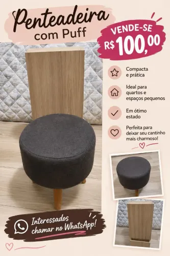 Penteadeira com puff