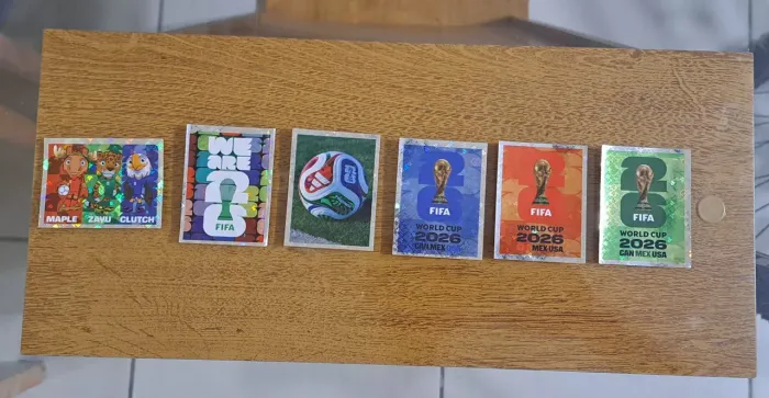 Lote de figurinhas FWC INICIAIS, difíceis de encontrar (FWC 3, 4, 5, 6, 7 e 8)  da Copa 26