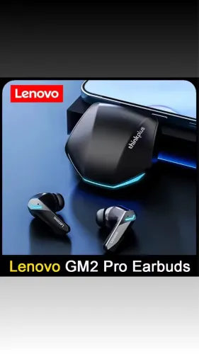 Fone Bluetooth Lenovo GM2 Pro TWS Gamer - Baixa Latência
