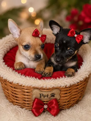 Lindos filhotes fêmea e macho em até 12×