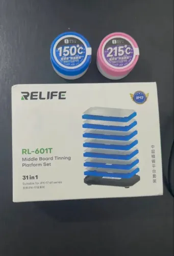 Relife RI-601t 31 Em 1 iPhone X-17pm Bga Reballing Estêncil + pasta de solda
