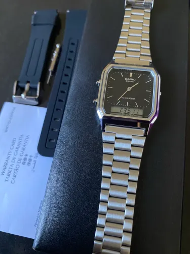 Relógio Casio Unissex Vintage Prata Aq-230a-1dmq