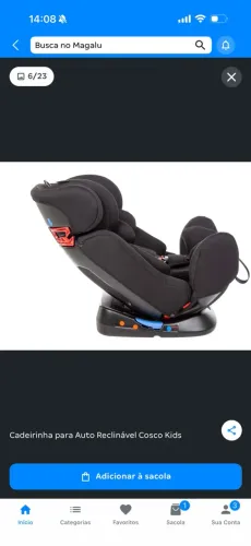 Vendo cadeirinha de carro cosco