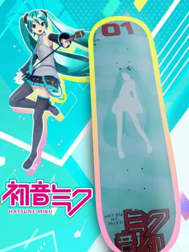Shape De Skate Hatsune Miku Com Lixa Minimalista Teal
