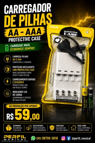 Carregador de pilha AA - AAA protective case 