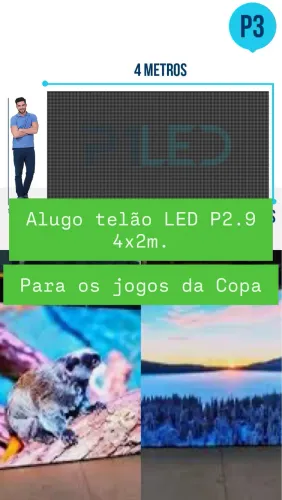 Alugo Telão LED. P2.9. 4x2m