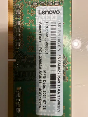 Memória RAM 4GB DDR4 3200MHz Notebook Lenovo (SODIMM) Original