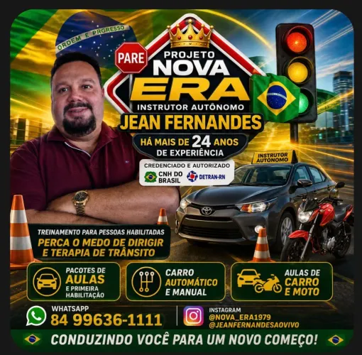 Tire sua habilitação carro e moto.Instrutor credenciado pelo Detran.