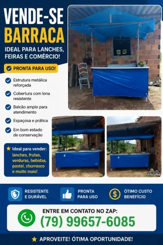 Vende-se barraca para uso, feira ou comércio.