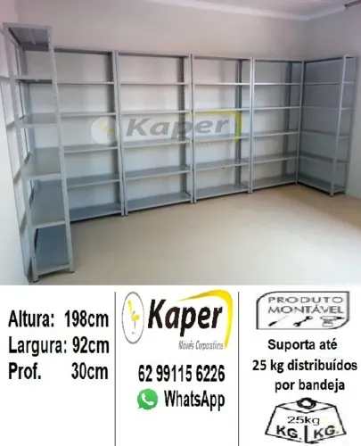 Estante de aço cinza ( produto novo ) Promoção - prateleira de aço - promoção