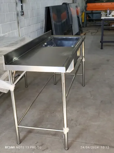 Pia Inox 1,80m Cozinha Profissional Cuba 60x40