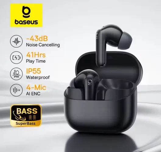 FONE BLUETOOTH BASEUS BASS EP10 NC - SOM PREMIUM E CANCELAMENTO DE RUÍDO!