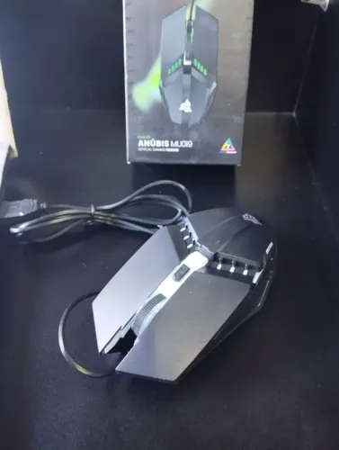Mouse Gamer USB Ergonômico Knup Anubis KP-MU019 Led RGB 1200 DPI 