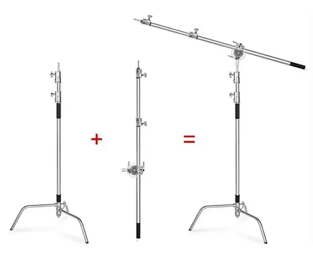 Tripé para iluminação C Stand CS-330 X em AÇO INOX - (3,3m) Código: LMLUZ-0233Marca: Greik