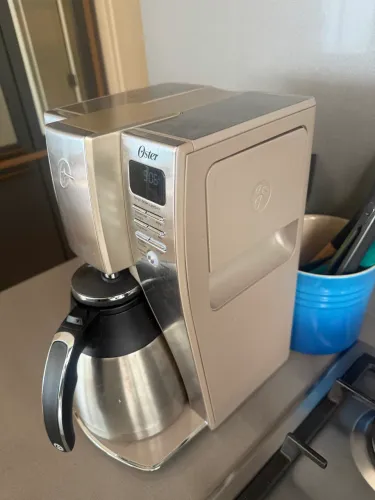 Mr. Coffee Cafeteira térmica programável de 10 xícaras, aço inoxidável